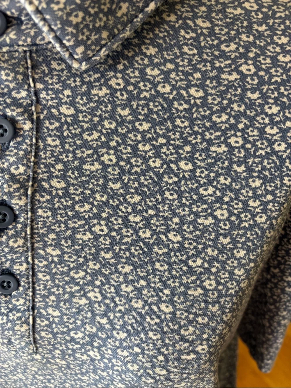 J.Crew Performance CoolMax Untucked Polo Shirt Men's Size Medium Blue Floral